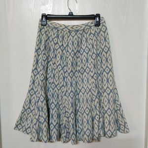 Beautiful Pleated Chambray Ranch Skirt Sz S